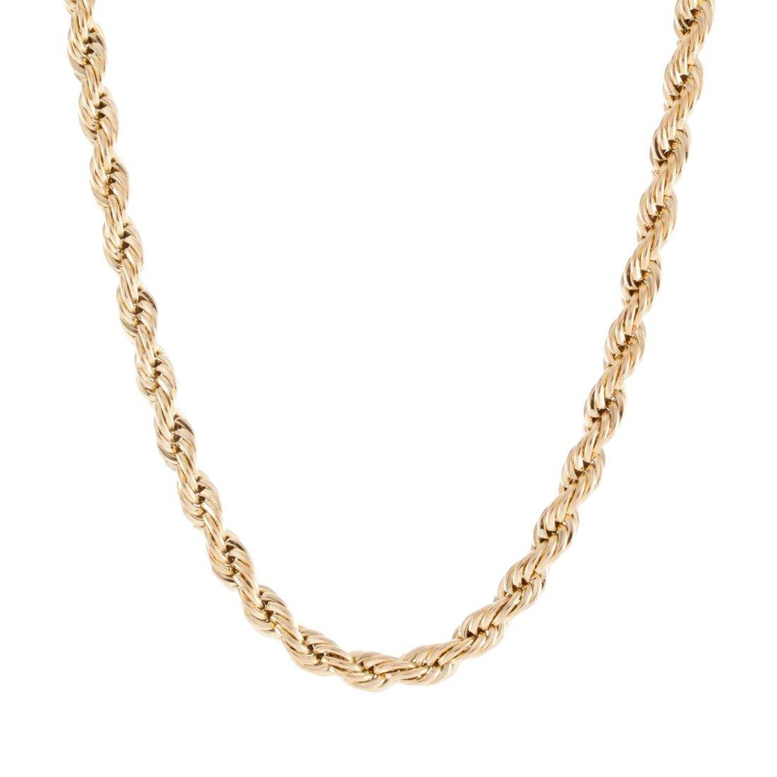 King Ice 5mm Rope Chain - Gold - GOLD